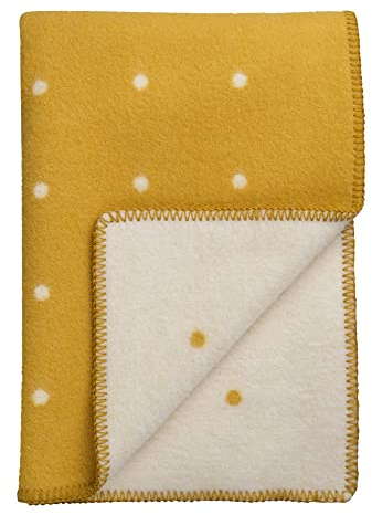 RØROS TWEED - Pastille - Wolldecke aus norwegischer Lammwolle - Design von Anderssen & Voll - Deckenmaße: 135 x 200 cm (6103 - Sun Yellow, 135 x 200 cm)