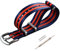 MZBUTIQ 22mm Blau/Rot Uhrenarmband Sicherheitsgurt Nylon Watch Armband für Herren Damen Gebürstete Schnalle