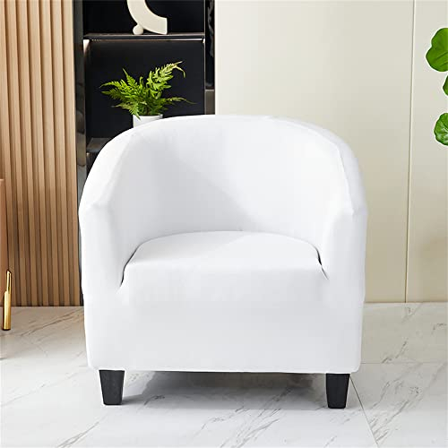 Morbuy Housse de Fauteuil Cabriolet Chesterfield Extensible Housse de Fauteuil Club Chair Revêtement de Chaise Lavable, Protection de Meubles pour Le Salon (Blanc)