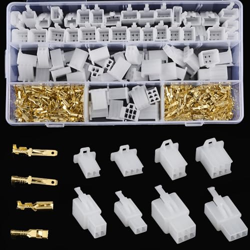 480PCS 2.8mm Kit Connettore Automobilistico 2 3 4 6 pin kit di Cavi Elettrici Connettori Terminale a crimpare Termorestringenti Connettore per Moto Auto Camion Scooter Barche