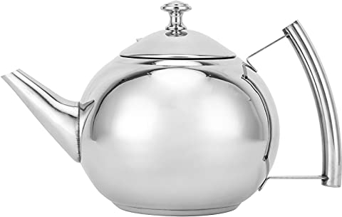 Tetera Cafetera, Tetera de Acero Inoxidable con Filtro Extraíble para Hojas Sueltas Bolsas de Té de Frutas Herbal (1.5 L)