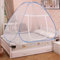 JUSHZ Moskitonetz Reise Doppelbett Reisebett Faltbar Mückennetz Bett Mosquito Net Fliegennetz Mit Unterseite Studentenwohnheim 1,5 M 1,8m Faltbar Zwei-Wege-Reißverschluss (Blue,150x190x160cm)