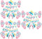 ibasenice 3st Buchstabenballons Folienballons Buchstaben Ballons Geburtstag Luftballons Dekorationen Gradient