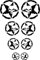 Autoaufkleber Totenschädel Aufkleber Set Motorrad Totenkopf Rund Skull Sticker Motocross 8 Stück Schädel (Matt Schwarz)
