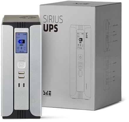 SKE Mini UPS Onduleur 30000mAh Batterie Coupure de Courant 12V/9V/ Mini Onduleurs Alimentation sans Interruption UPS DC Type-C USB Ports Sirius