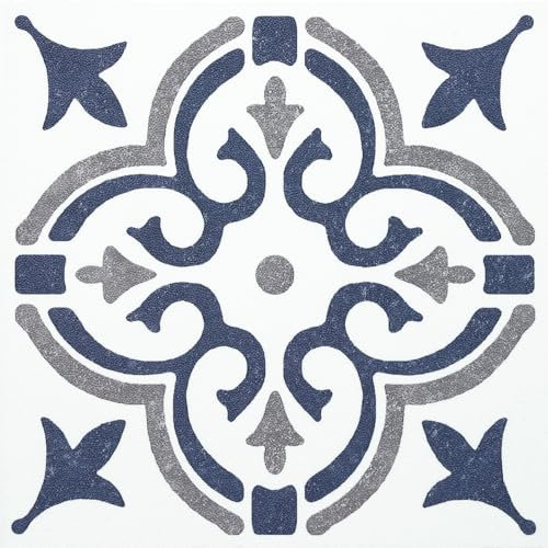 d-c-fix 6 vinilos azulejos adhesivos de pared Jamila azul 15x15 cm - paneles decorativos lavables pegatinas baldosas decoración revestimiento PVC - para baño, cocina