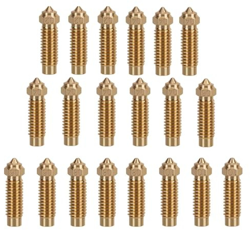 KOYOFEI 20 Stück Messing Düsen für Neptune 4 Plus, 3D Drucker Teile 8 Stück 0,4 mm, 3 Stück 0,2 mm, 0,6 mm, 0,8 mm, 1,0 mm Messing Düse Set für ELEGOO Neptune 4 Plus, Neptune 4 Max