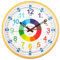 Kiddus Kinder Wanduhr, Jungen und Mädchen, Analoger Lernuhr mit Zeitlernübungen, Kinderwanduhr Ohne Ticken, Kinderzimmer Lautlose, Schule, Uhrzeiger Deutsch