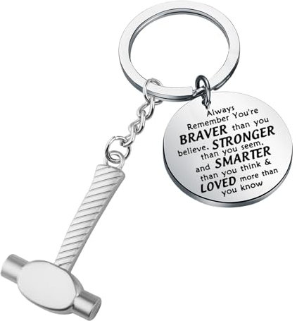 BNQL Hammer Keychain Hammer Gifts for Men Dad Grandfather Mechanic Gifts Hammer Keyring Machinist Gifts Keychain