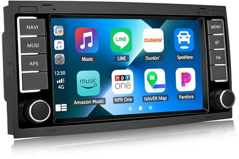 [1+32G] SIXWIN Android 13 Radio Coche para VW Touareg 2004-2011 Transporter T5 Multivan 2004-2009,7 Pulgadas Pantalla Táctil 2 DIN con Bluetooth/GPS/FM/RDS/WiFi/USB