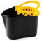 Acan Tradineur - Cubo para Fregar Rectangular con escurridor, Polipropileno, Incluye asa, Ligero, Limpieza, hogar, Fabricado en España (Negro y Amarillo - 13,5 litros)
