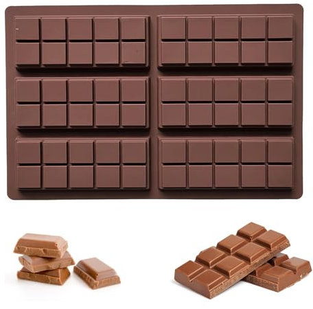 Schokoladenform, 25.2cm X 16.5cm Silikonform Schokolade, Schokoladenform Silikon, Groß Silikon Schokoladenform Für Schokoladen/Pralinen/Süßigkeiten/Gelees/Eiswürfel Silikonform Zum Backen Zu Hause