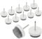 PATIKIL 0.71 Screw-on Furniture Felt Pad, 40 Pcs Nail on Chair Leg Floor Protectors Glide Round Slider Screw-in for Chair Table Furniture, White