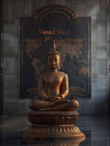 Zen Diamond Painting Groß XXL 80x110 cm, DlY Statue Diamant Painting Bilder Kinder, Full drill Daiments Malerei Erwachsene, 5D Diamond Art Bilder Mosaic Bastelset Kunst-Design-Stickerei Set K-6