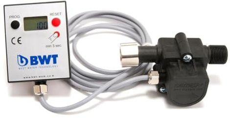 BWT Aquameter HF Water Filter Meter, LCD Display, 3/8 Inch, High Flow