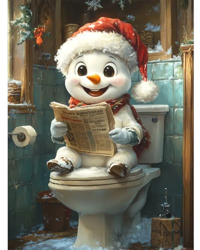 RICUVED 5D Diamond Painting Schneemann Diamant Painting Bilder Diamond Art Erwachsene Full DIY Weihnachten Diamant Kunst Malerei Stickerei Set Kreuzstich 30x40cm