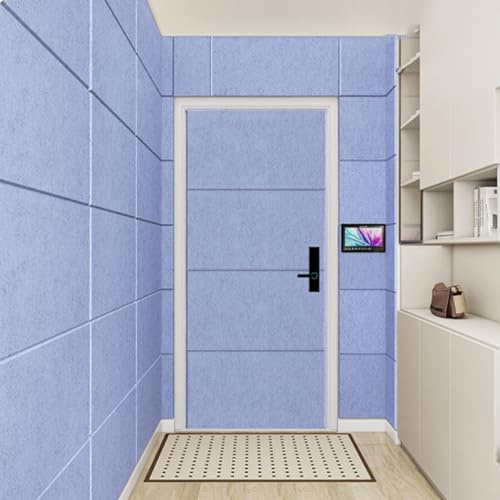 Akustikplatten Selbstklebend Filz, Dekorativer Akustikschaumstoff, Akustik Schaumstoffplatten für Aufnahmestudios Podcasts Quadratisch, Hohe Dichte(Blau,30 x 60 cm 5pcs)
