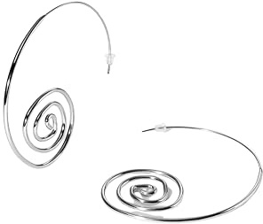 Purelei Flow Creolen – Spiral Ohrringe Damen – Edelstahl 14K vergoldet/rosé/silber – Symbol für Balance & Bewegung – Leicht & Ausdrucksstark – 60 mm Ø