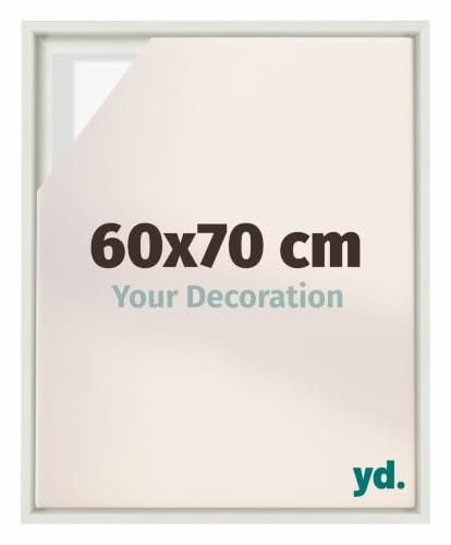 Yd. Schattenfugenrahmen 60x70 Weiß Matt - Rahmen für Leinwand - MDF Lyon | Schattenfugenrahmen für Leinwände, Geeignet für Leinwände bis 2 cm Dicke, Ohne Rückwand und Glas, Made in Holland