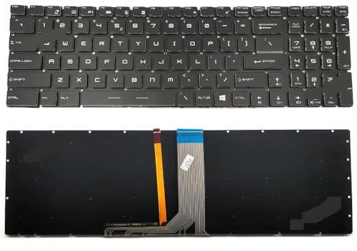 NPUOZHT Laptop keyboard for MSI for GL62 GL72 6QC 6QD 6QF Black Colorful Backlit Crystal Keys