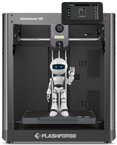 Flashforge AD5M 3D Drucker, 600mm/s CoreXY, Auto-Leveling, FDM | 3s Quick-Release Düse, Vibrationskompensation, Filament Sensor, 220mm Würfel,Adventurer 5M