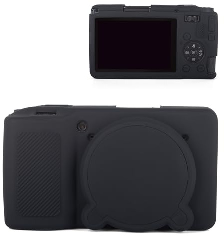 MUZIRI KINOKOO Silicone Case Compatible for Ricoh GR IV Compact Camera - Soft Rubber GR IV/GR4 Protective Sleeve with Removable Lens Cover - Lightweight, Anti-Slip & Anti-Scratch - Black