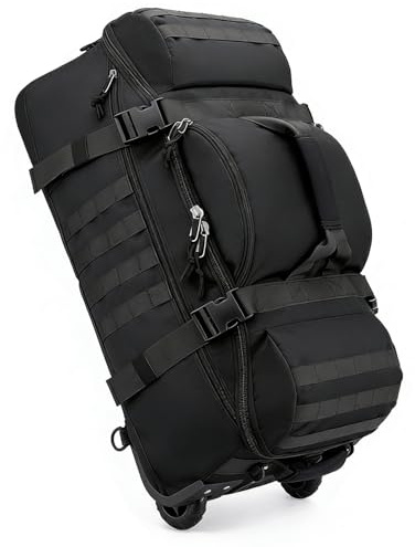 Bolsa de viaje de 80L con ruedas, bolsa de lona expandible plegable