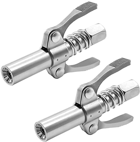 ximie 2Pcs Double Handle Grease Nipple Coupler Double Handle Grease Nipples Quick Lock Release Grease Nipples Grease Nipples Ends Couplers Compatible Grease Fitting