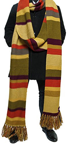DOCTOR WHO Écharpe - 5,5 m de long saison 16-17 Officielle écharpe du quatrième Doctor de LOVARZI