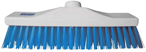 bar@drinkstuff Colour Coded Blue Stiff Broom Head - Heavy Duty Broom Head for General Low Risk Areas