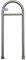 1 Edelstahlanlehnbügel, 460 mm breit, aus Rundrohr Ø42,4mm, mit Querholm, Fahrradanlehnbügel, zum Einbetonieren, K240 geschliffen - Ihr Rohrbieger aus Bremen