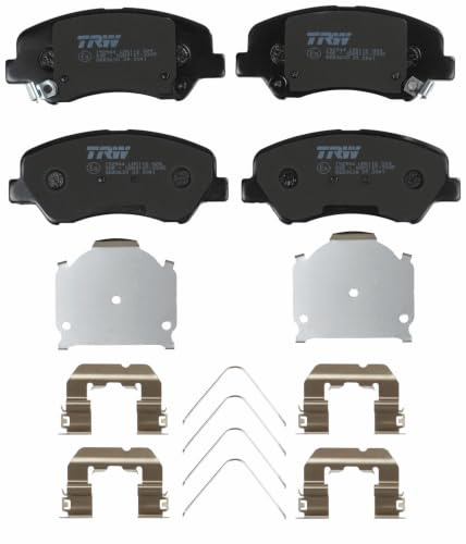 TRW GDB3630 Brake Pad Set of 4 Compatible for Hyundai I20 II (GB, IB) 2014-2021 Front Axle and Other Vehicles