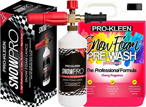 Pro-Kleen 5L Cherry Fragrance pH Neutral Snow Foam Pre-Wash with Snow Foam Lance (for Use with Karcher K Series Pressure Washers)