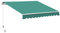 Outsunny Store banne Manuel rétractable Angle Réglable Aluminium Polyester imperméabilisé 3L x 2,5l m Vert