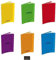 Lot de 6 Cahiers 17 x 22-96 pages - couverture Polypro -Grands Carreaux Seyès- Couleurs Assorties + Index Adhésif Blumie