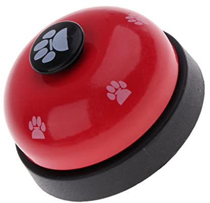 Baoblaze Hunde Tischglocke Hundeglocke Töpfchen Training Ausbildung Glocke für Kleine, Mittlere und Große Hunde, Rot