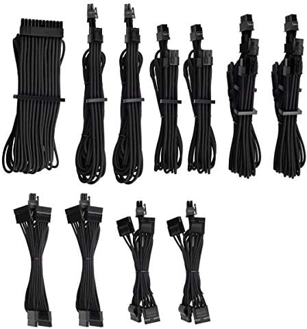Corsair Pro Kit Cavi per Alimentatori Protetti Singolarmente con Guaina Type 4 Gen 4 Premium - Nero