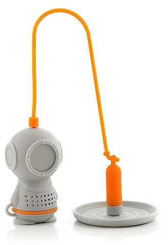 InnovaGoods IG814830 Infusor de Té de Silicona Diver·T, Gris