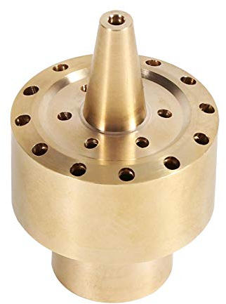 1/4 /1/2/3/4 laiton colonne style fontaine buse étang de jardin fontaine buse d'eau poreux diffusion arrosage tête de pulvérisation or(1/2)