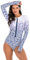 Women's Long Sleeve Printed Swimwear One Piece Swimsuit Rash Guard Surfwear