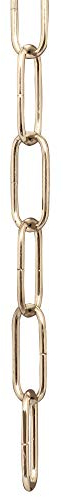 ElekTek Lampenkette Kette aus offenen Gliedern für Kronleuchter und Hängeleuchten - Mittelgroßes Glied 38 mm x 15 mm - packung mit 2 m Nickel