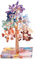 mookaitedecor 7 Chakra Decoration Arbre de Vie Pierre Precieuse Naturelle Cristal Guérison Méditation,Socle en Tranche Agate Cailloux Polie