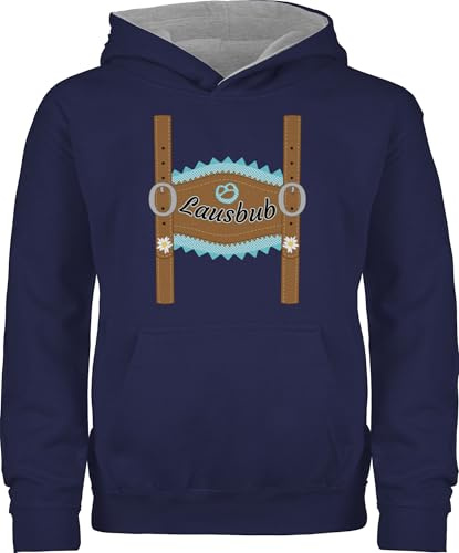 Shirtracer - Pullover Kinder Hoodie Jungen Mädchen - Kompatibel mit Oktoberfest Trachtenshirt - Lausbub Lederhose
