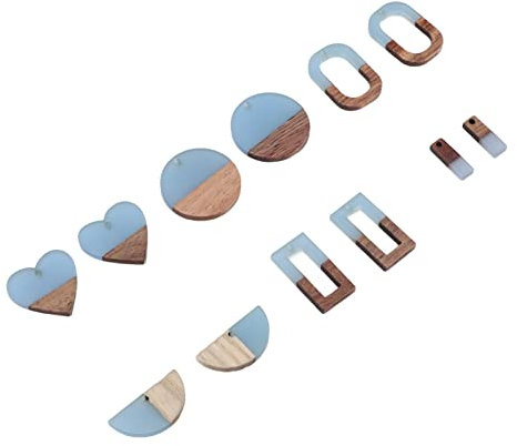 3Pcs Holz Ohrringe Natürliche Walnuss Sicher Zuverlässiges Harz DIY Handgemachte Holz Ohrringe Holz Handwerk Schmuck Zubehör für Halsketten Armbänder