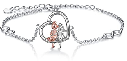 VONALA 925 Sterling Silber Schwester Herz Armband, unendlichkeitszeichen Schmuck Freundschaft Geschenke für Damen Mädchen (Schwester Armband)