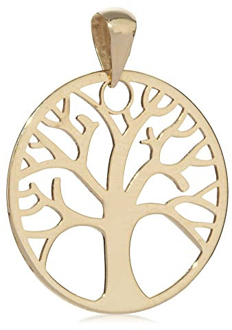 NKlaus Pendentif Arbre de Vie 16mm 333 Or jaune 8 carats petit talisman amulette 8280