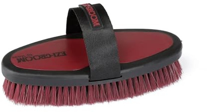 Shires 1397 Ezi-Groom Grip Body Brush Burgundy