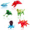 WEWAYSMILE 6 pièces Figurines en Cristal, Art Miniature Soufflé à la Main, Figurine de Collection d'animaux en Verre, Miniature Soufflée à la Main pour Décoration de Table