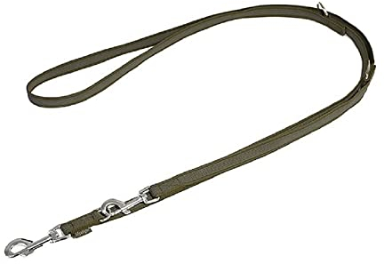 Mystique® Gummierte Umhängeleine Leine 20mm Standard Karabiner Khaki 3m