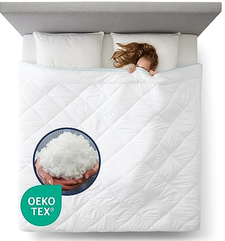 Alpine Plus 3D Air Bettdecke 155x220 - atmungsaktives Duvet mit Microfaserbezug - Ganzjahresdecke mit synthetischer Holzfaser-Füllung - 4 Jahreszeiten Bettdecke 155x220